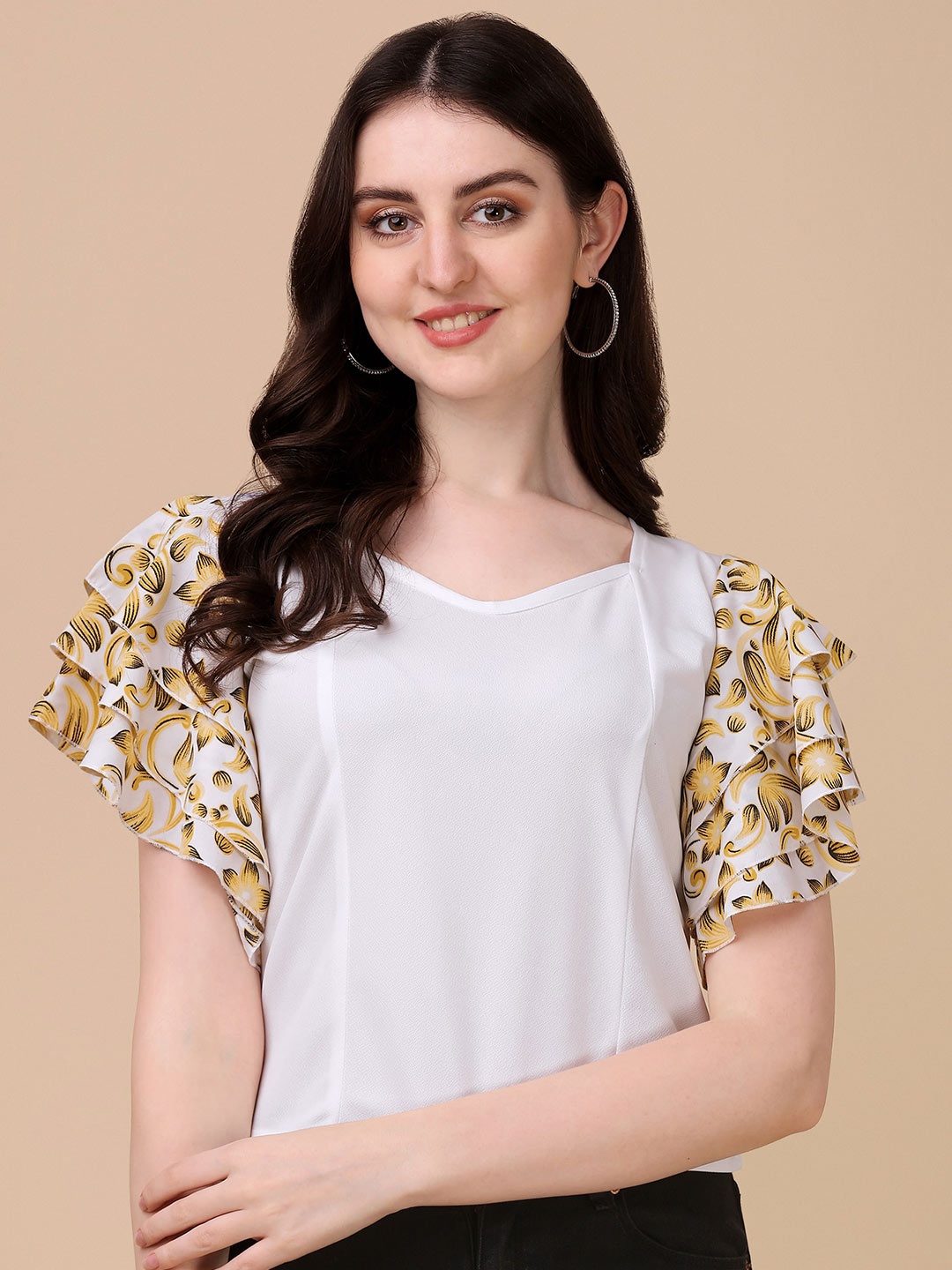 Paralians Crepe Top, White