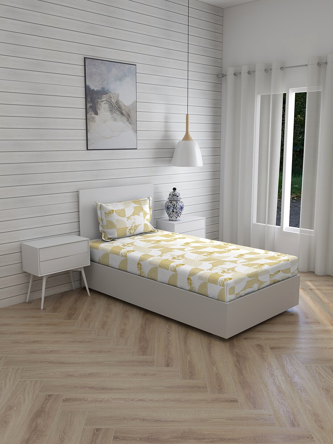 Boutique Living India Monologue Yellow 146 TC Cotton Single Bedsheet with 1 Pillow Covers
Boutique Living India Monologue Yellow 146 TC Cotton Single Bedsheet with 1 Pillow Covers