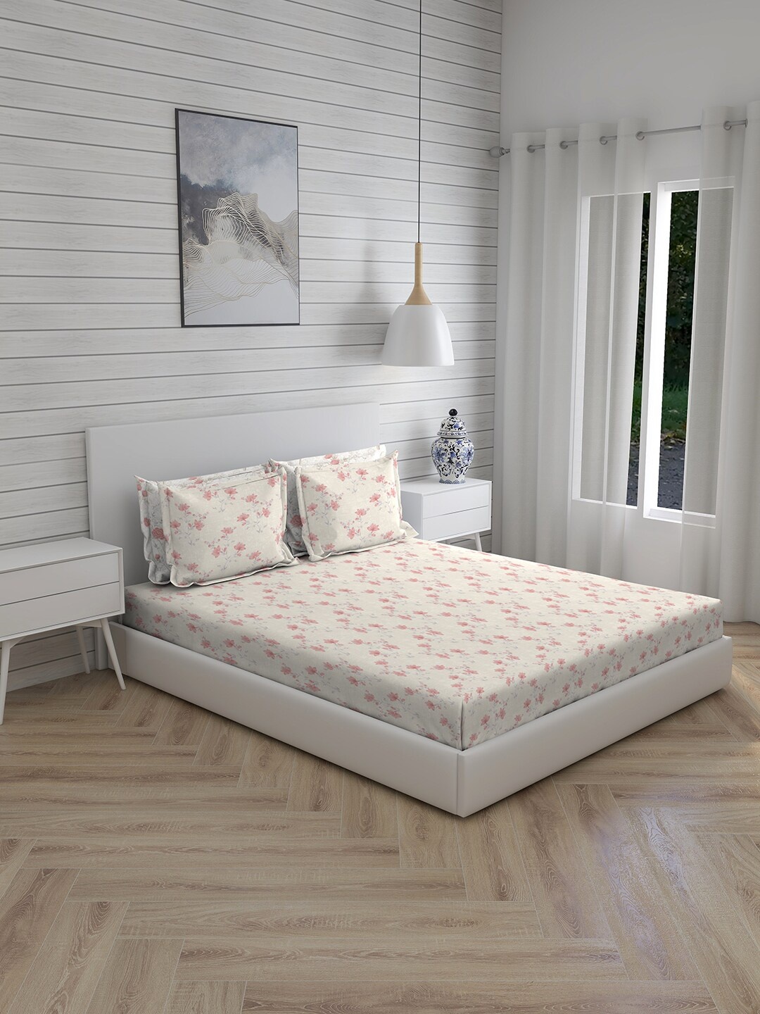 Boutique Living India Beige Floral 600 TC Cotton Super King Bedsheet with 2 Pillow Covers
Boutique Living India Beige Floral 600 TC Cotton Super King Bedsheet with 2 Pillow Covers