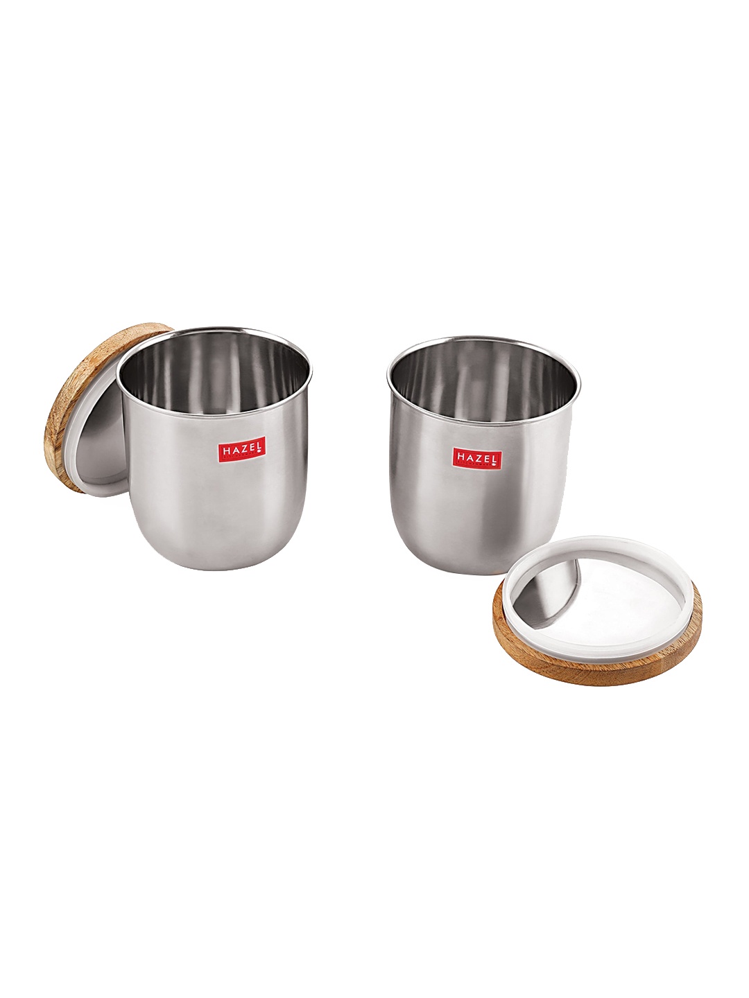 HAZEL Set Of 2 Stainless Steel Canister Containers With Wooden Lid & Knob 1.325 ltrs Each, Silver
HAZEL Set Of 2 Stainless Steel Canister Containers With Wooden Lid & Knob 1.325 ltrs Each, Silver