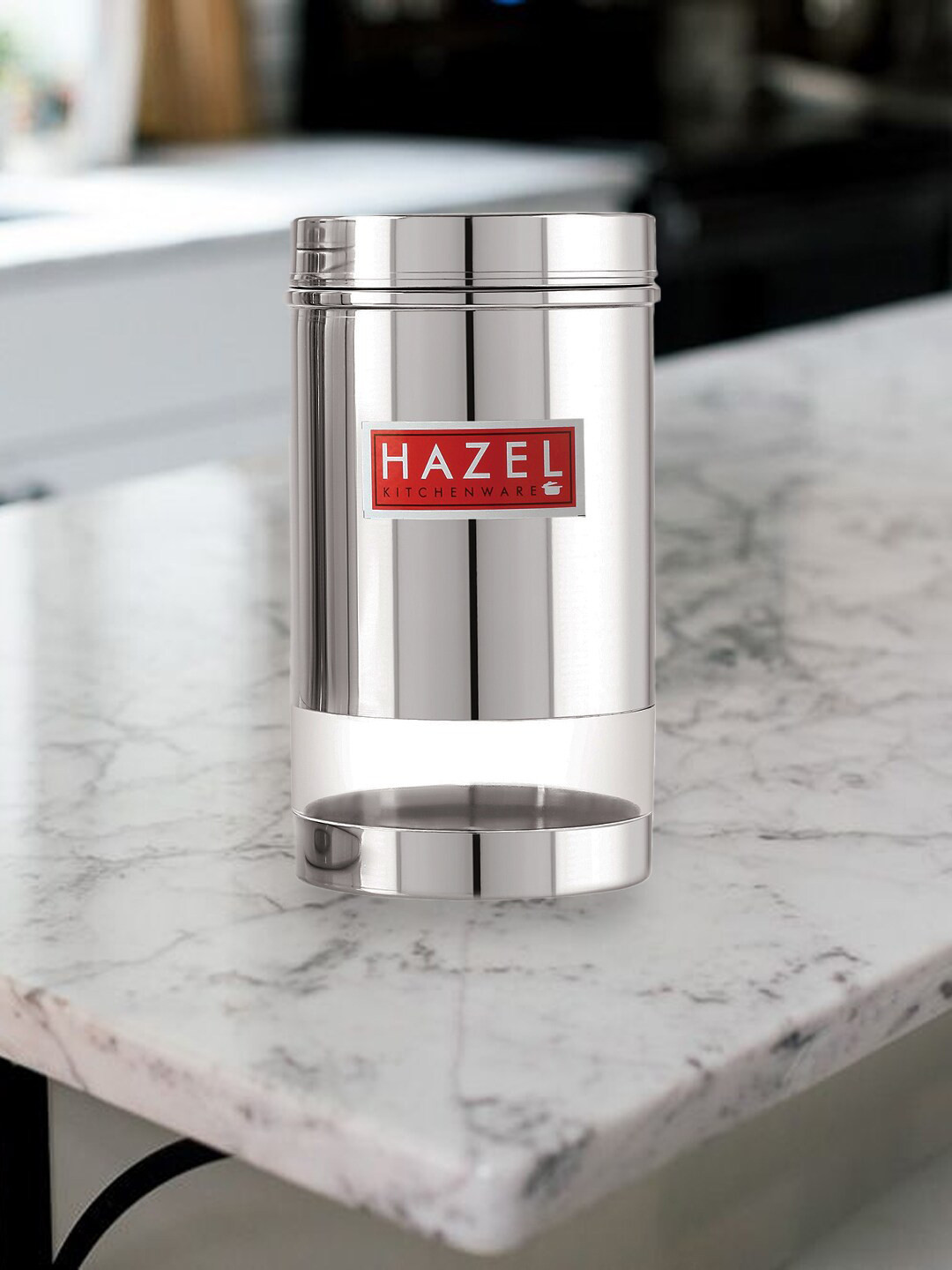 HAZEL Set Of 5 Transparent Stainless Steel Kitchen Storage Containers 1.2 ltrs Each, Silver
HAZEL Set Of 5 Transparent Stainless Steel Kitchen Storage Containers 1.2 ltrs Each, Silver