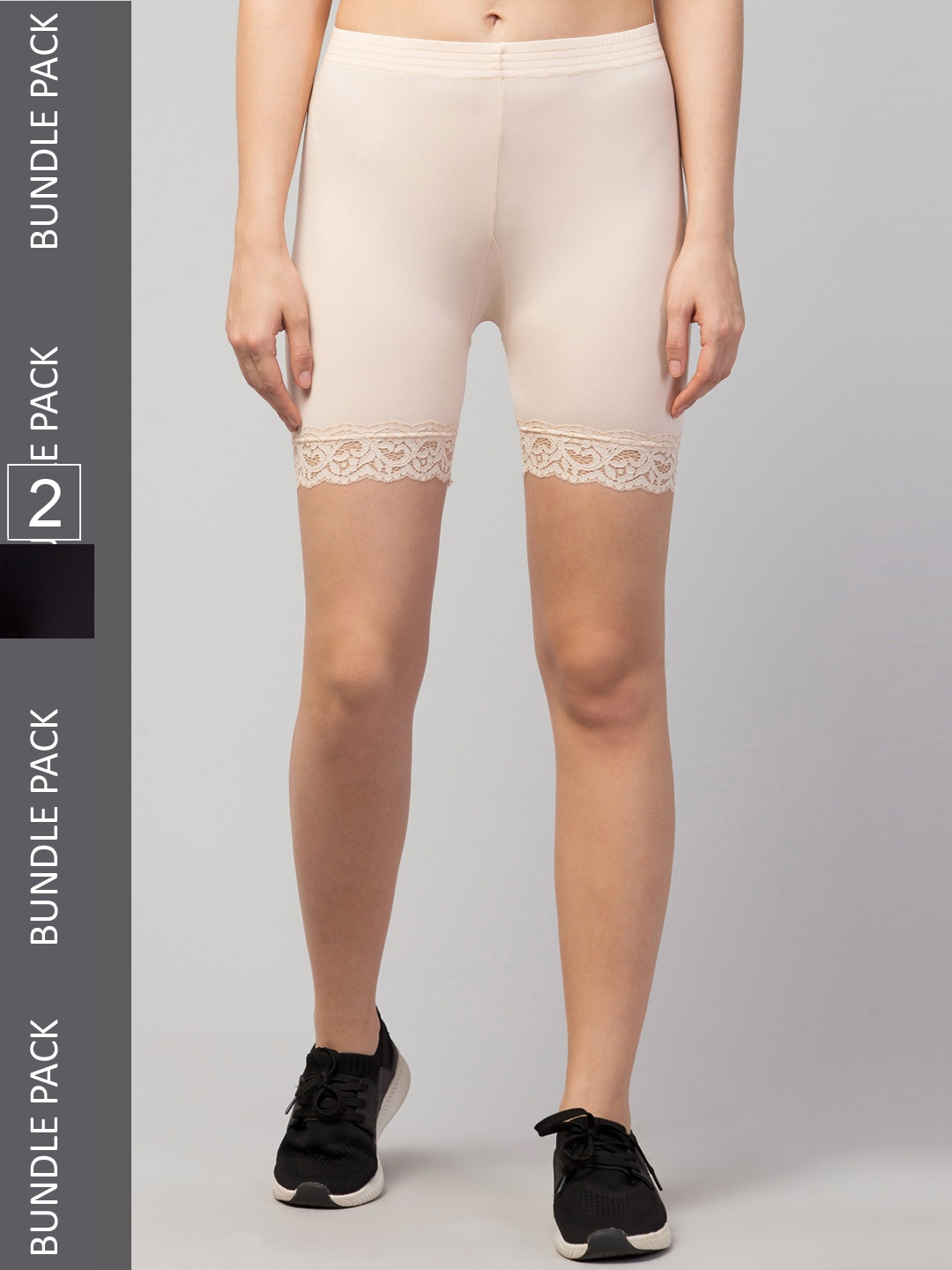 Apraa & Parma Women Pack of 2 Skinny Fit Cycling Sports Shorts with e-Dry Technology, Beige
Apraa & Parma Women Pack of 2 Skinny Fit Cycling Sports Shorts with e-Dry Technology, Beige