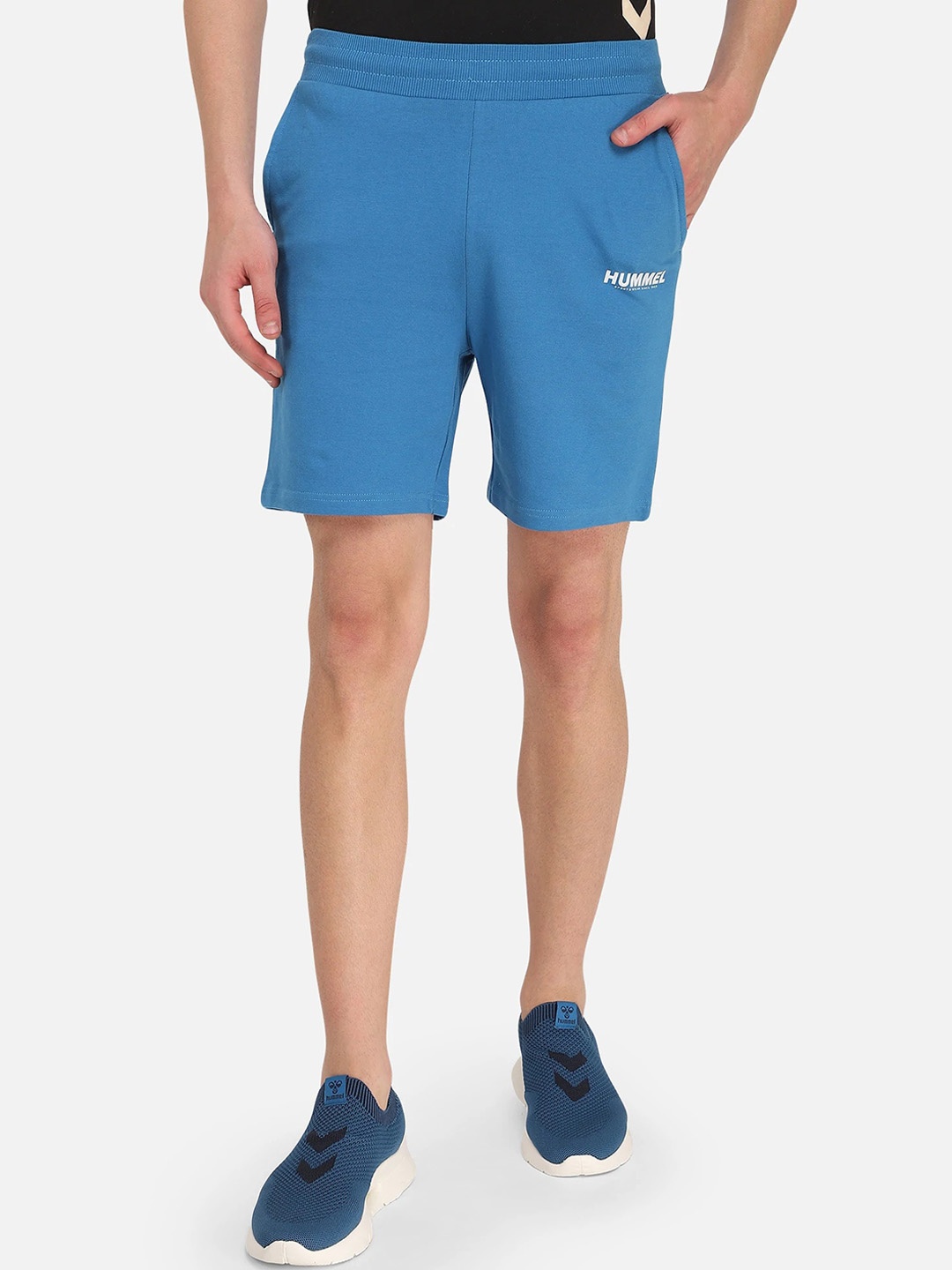 hummel Men Training or Gym Sports Shorts, Blue