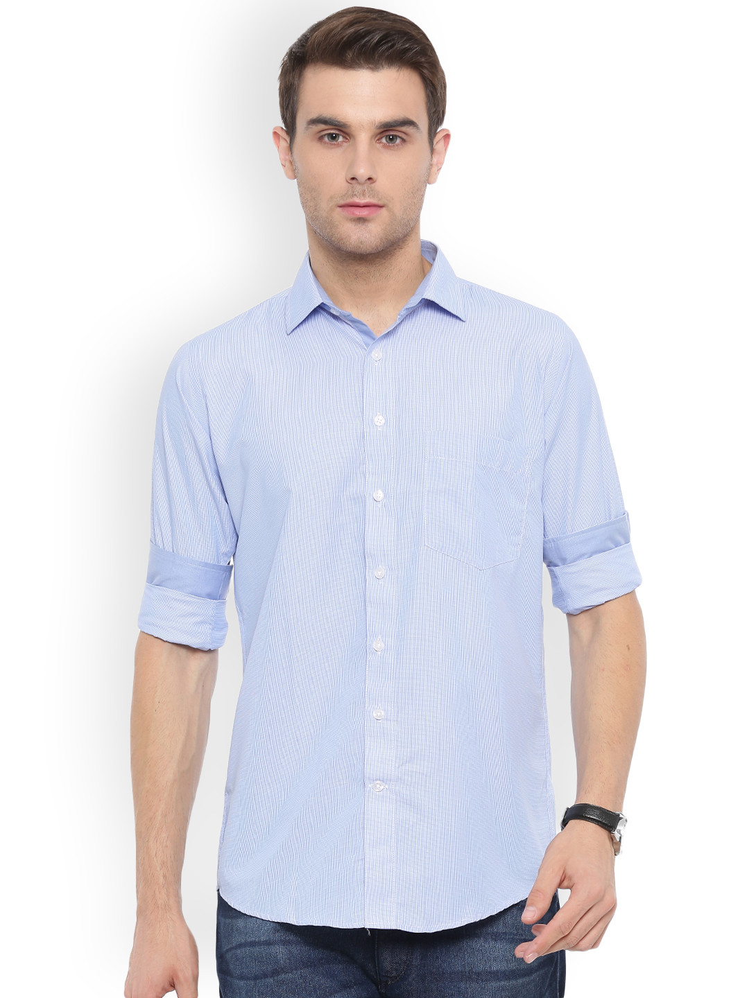 Shaftesbury London Men Blue Comfort Slim Fit Checked Formal Shirt
Shaftesbury London Men Blue Comfort Slim Fit Checked Formal Shirt