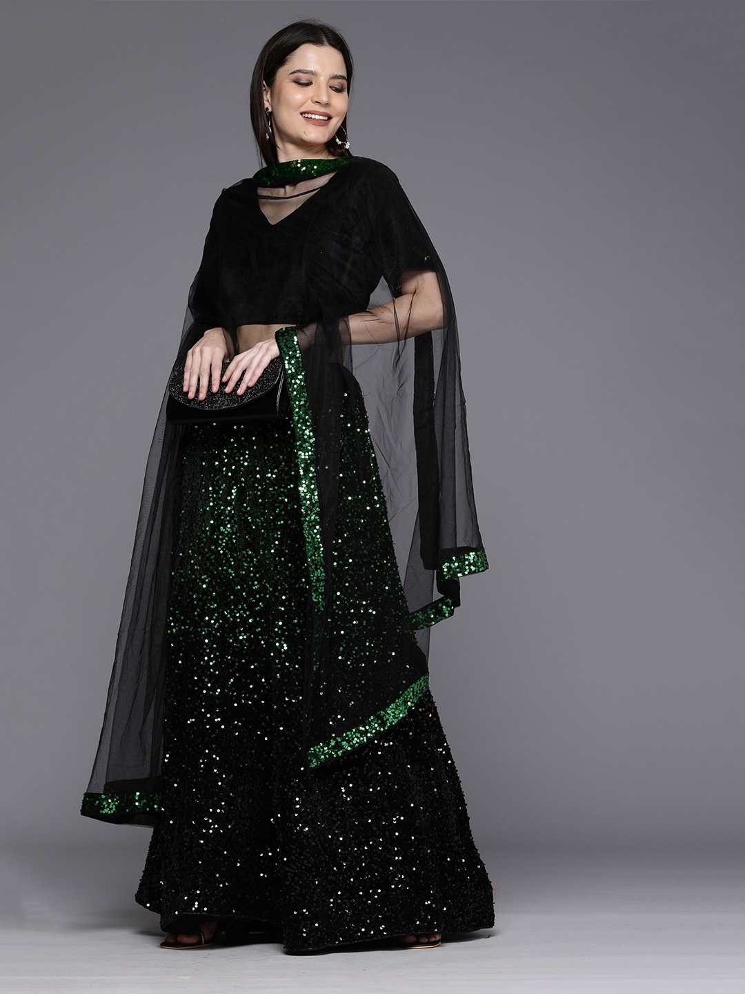 Mitera Embroidered Velvet Semi-Stitched Lehenga & Unstitched Blouse With Dupatta, Black
Mitera Embroidered Velvet Semi-Stitched Lehenga & Unstitched Blouse With Dupatta, Black
