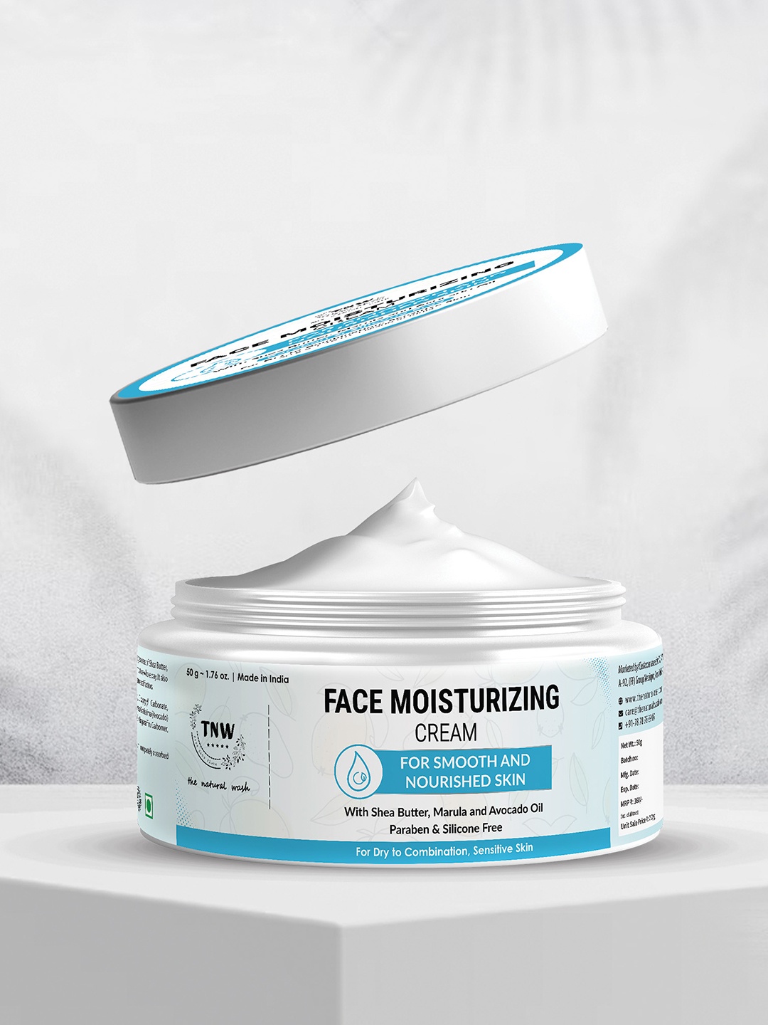TNW the natural wash Shea Butter Marula & Avocado Oil Face Moisturizing Cream - 50g, Blue
TNW the natural wash Shea Butter Marula & Avocado Oil Face Moisturizing Cream - 50g, Blue