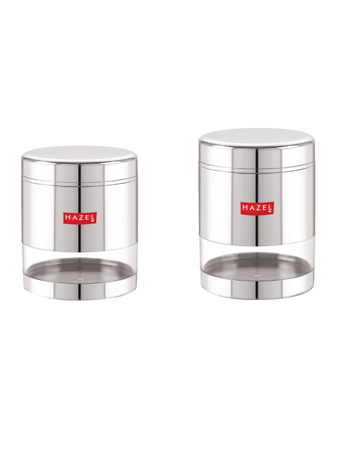 HAZEL Set Of 2 Stainless Steel Storage Jars, Silver
HAZEL Set Of 2 Stainless Steel Storage Jars, Silver