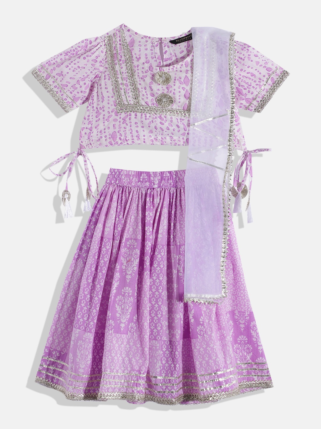 Readiprint Fashions Girls Printed Ready to Wear Lehenga & Blouse With Dupatta, Purple
Readiprint Fashions Girls Printed Ready to Wear Lehenga & Blouse With Dupatta, Purple