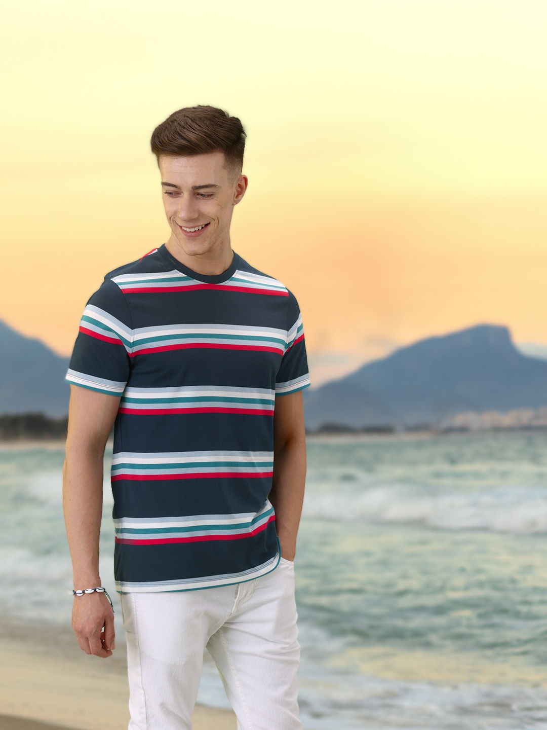 Mast & Harbour Men Navy Blue Striped MCW Nostalgic Back To School Retro Streaks T-shirt
Mast & Harbour Men Navy Blue Striped MCW Nostalgic Back To School Retro Streaks T-shirt