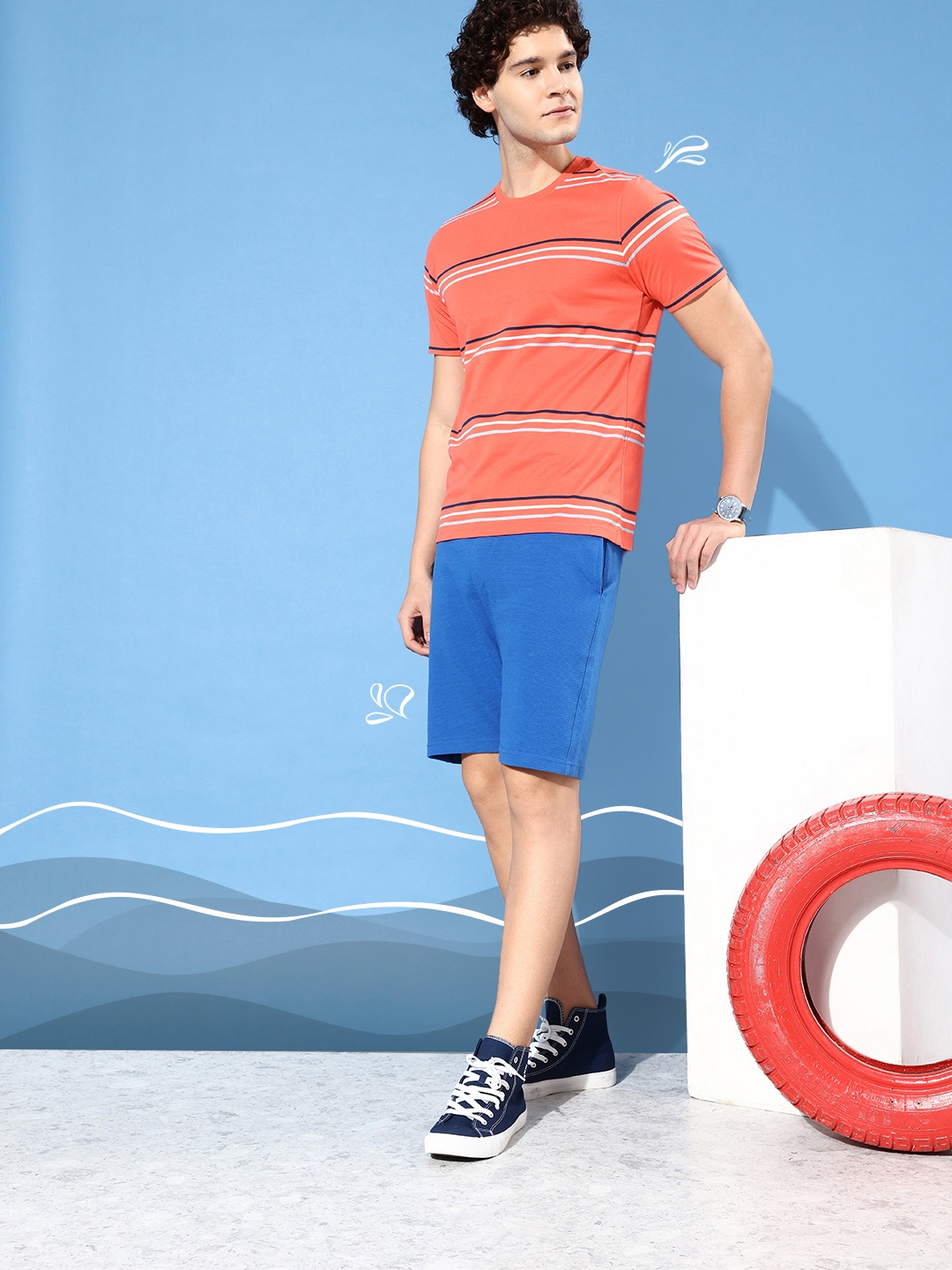 Mast & Harbour Men Coral Red Striped MCW Nostalgic Back To School Retro Streaks T-shirt
Mast & Harbour Men Coral Red Striped MCW Nostalgic Back To School Retro Streaks T-shirt