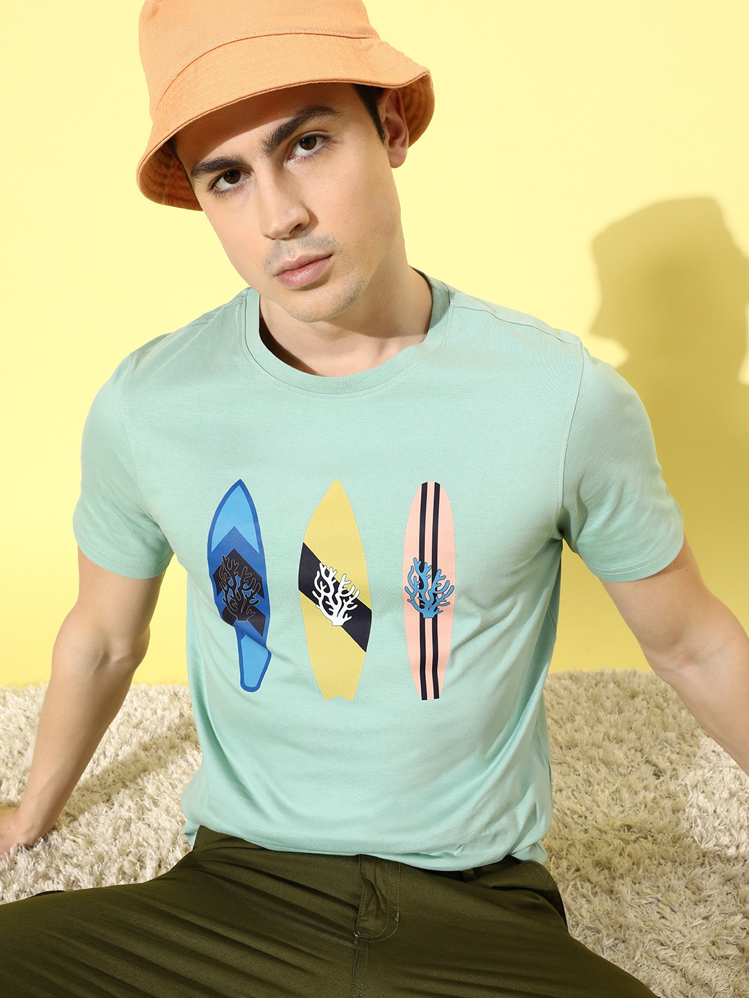 Mast & Harbour Men Pure Cotton Mint Green Printed Forever Vacay Snapshot Summers T-shirt
Mast & Harbour Men Pure Cotton Mint Green Printed Forever Vacay Snapshot Summers T-shirt