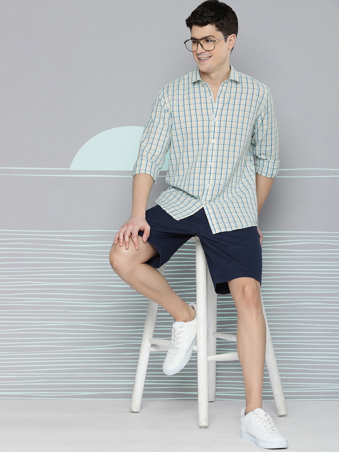 Mast & Harbour Men Pure Cotton Checked Spread Collar Casual Shirt, Off white
Mast & Harbour Men Pure Cotton Checked Spread Collar Casual Shirt, Off white