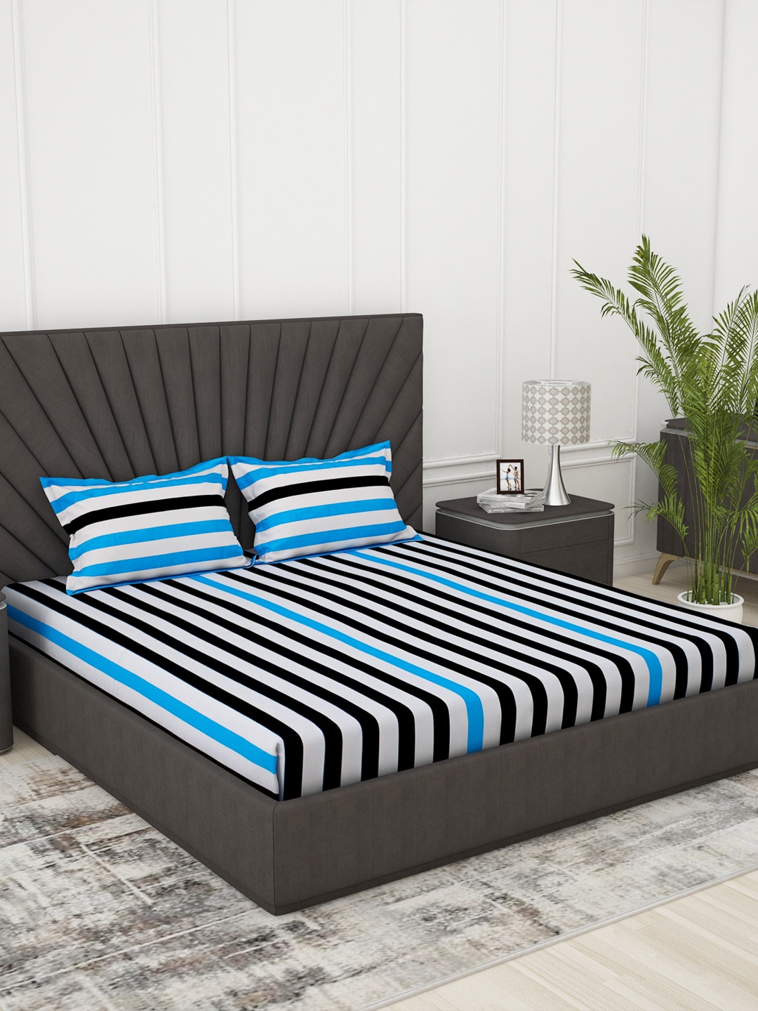Story@home Bedsheet Metro White Striped 186 TC Cotton Queen Bedsheet & 2 Pillow Covers
Story@home Bedsheet Metro White Striped 186 TC Cotton Queen Bedsheet & 2 Pillow Covers