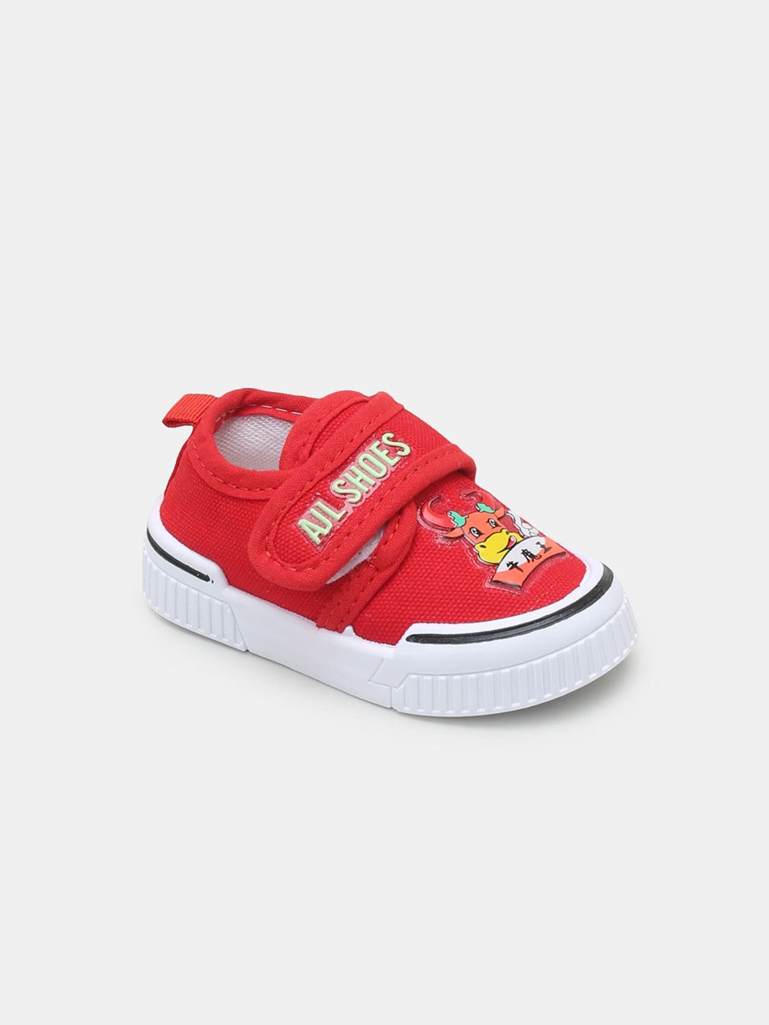 Hopscotch Boys Printed Booties, Red