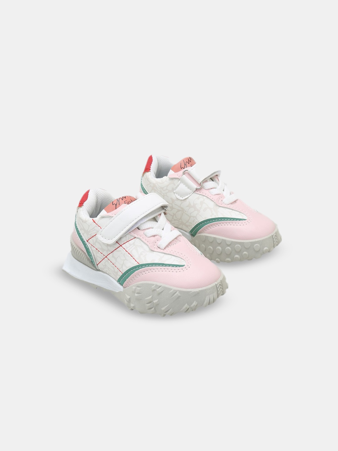 Hopscotch Girls Colourblocked Sneakers, Pink