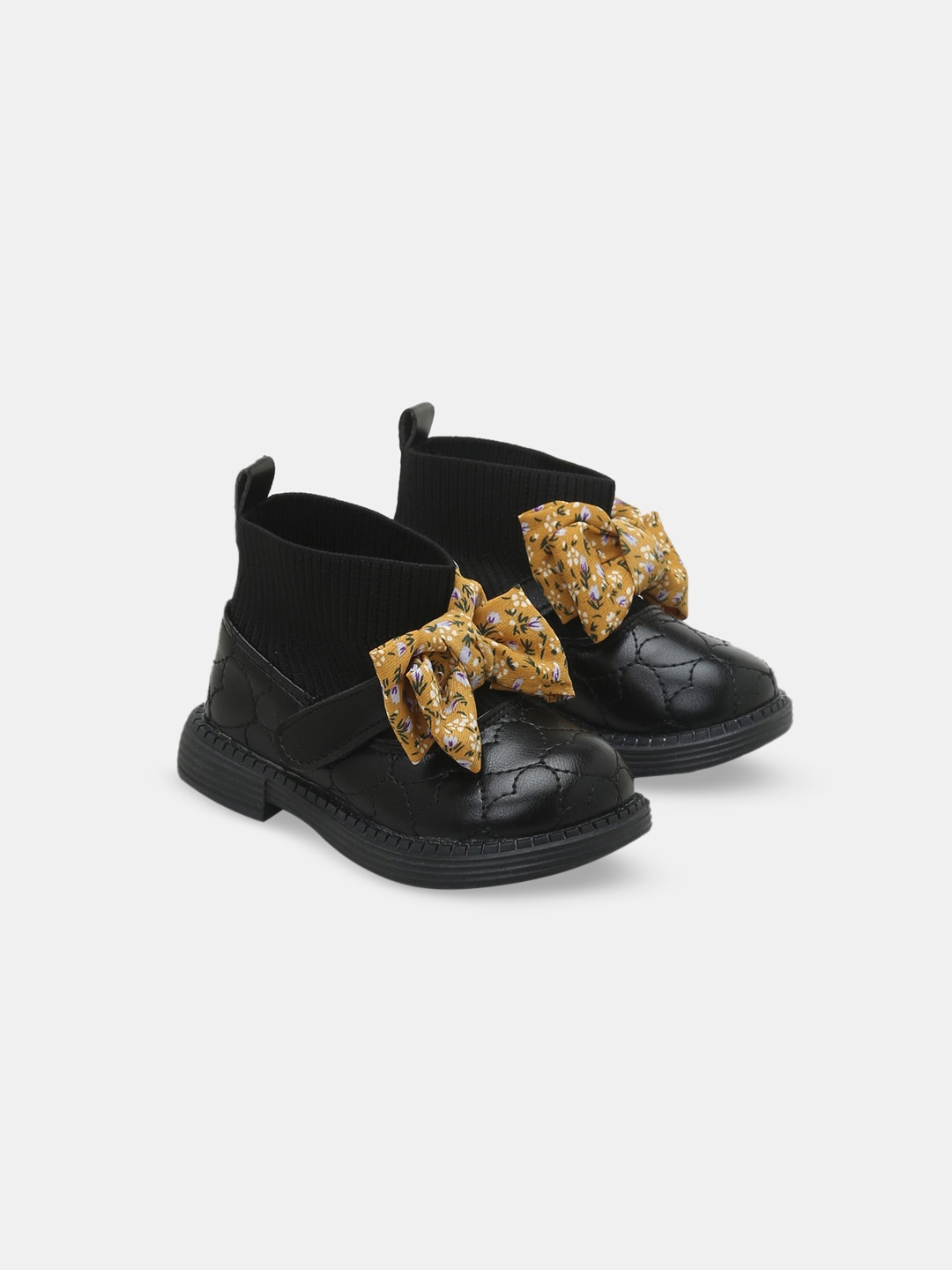 Hopscotch Girls Ankle Length Bow Regular Boots, Black