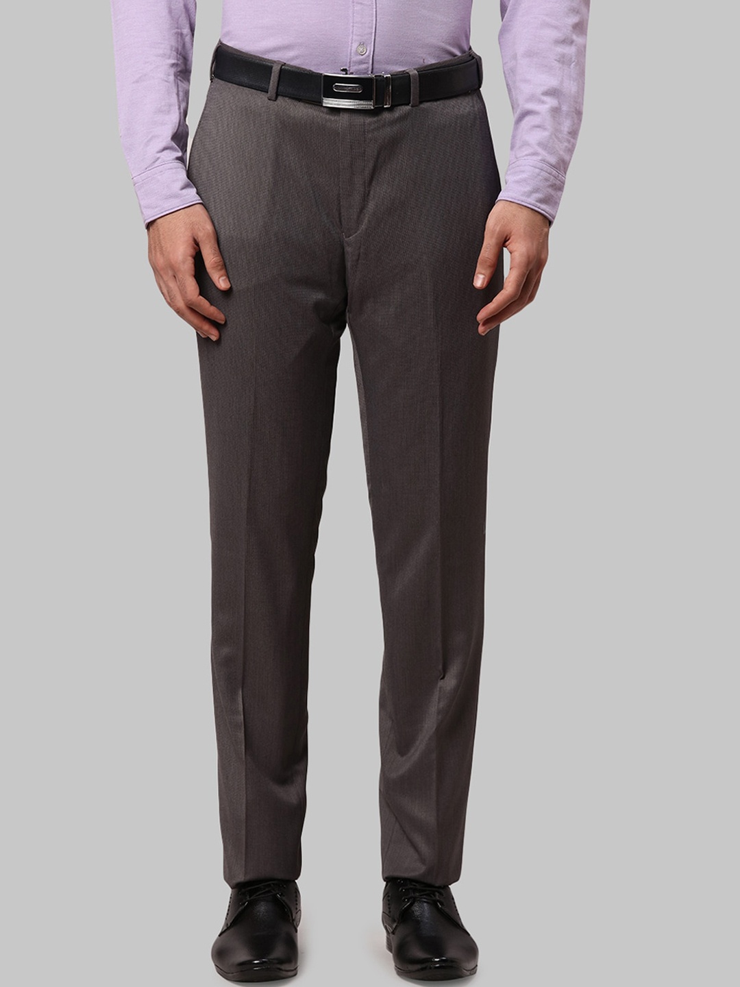 Raymond Men Slim Fit Formal Trousers, Brown