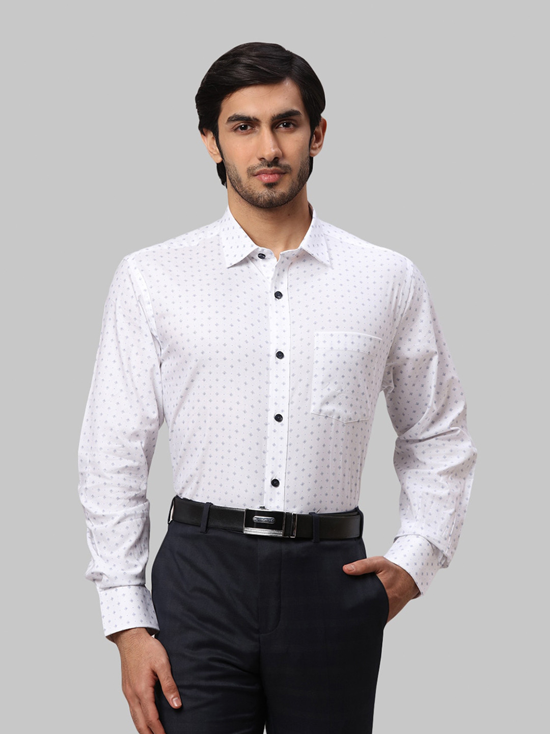 Park Avenue Men Printed Formal Cotton Shirt, White
Park Avenue Men Printed Formal Cotton Shirt, White