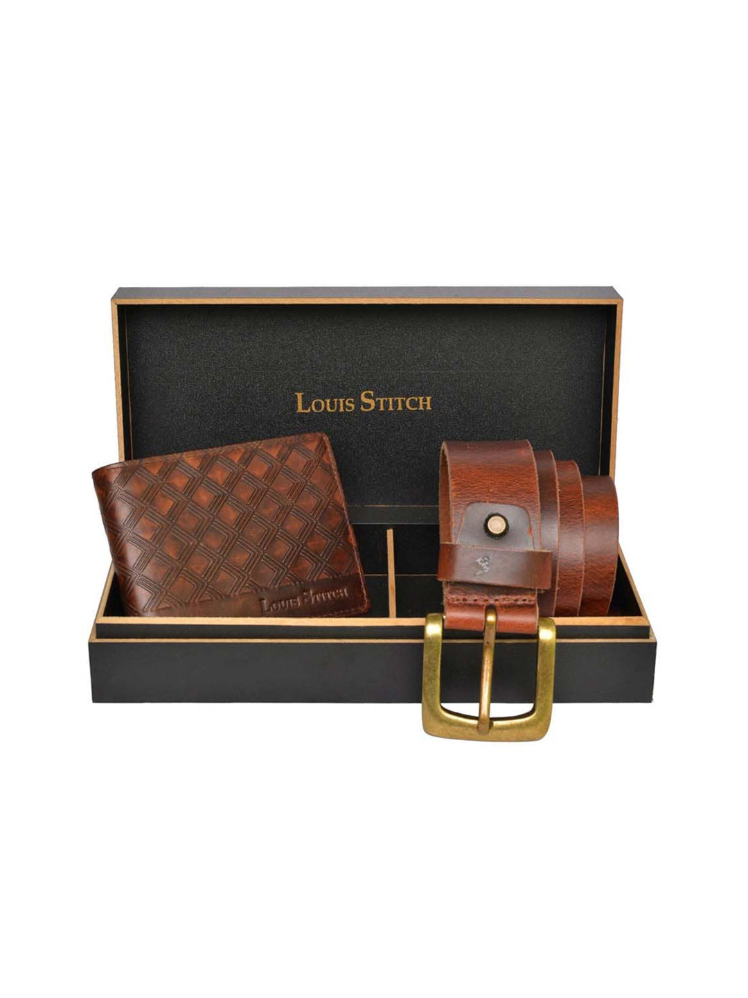 LOUIS STITCH Set of 2 Brown Men Genuine Leather Belt & Wallet Accessory Gift Set 
LOUIS STITCH Set of 2 Brown Men Genuine Leather Belt & Wallet Accessory Gift Set