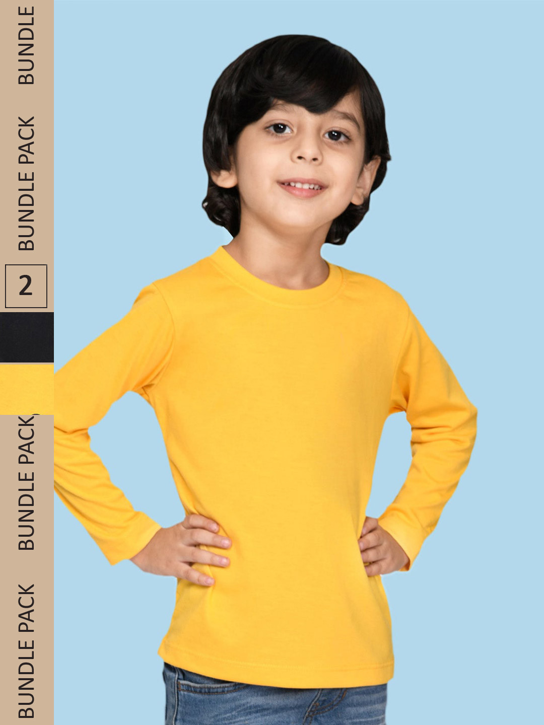 NUSYL Boys Pack of 2 Solid T-shirts, Black
NUSYL Boys Pack of 2 Solid T-shirts, Black