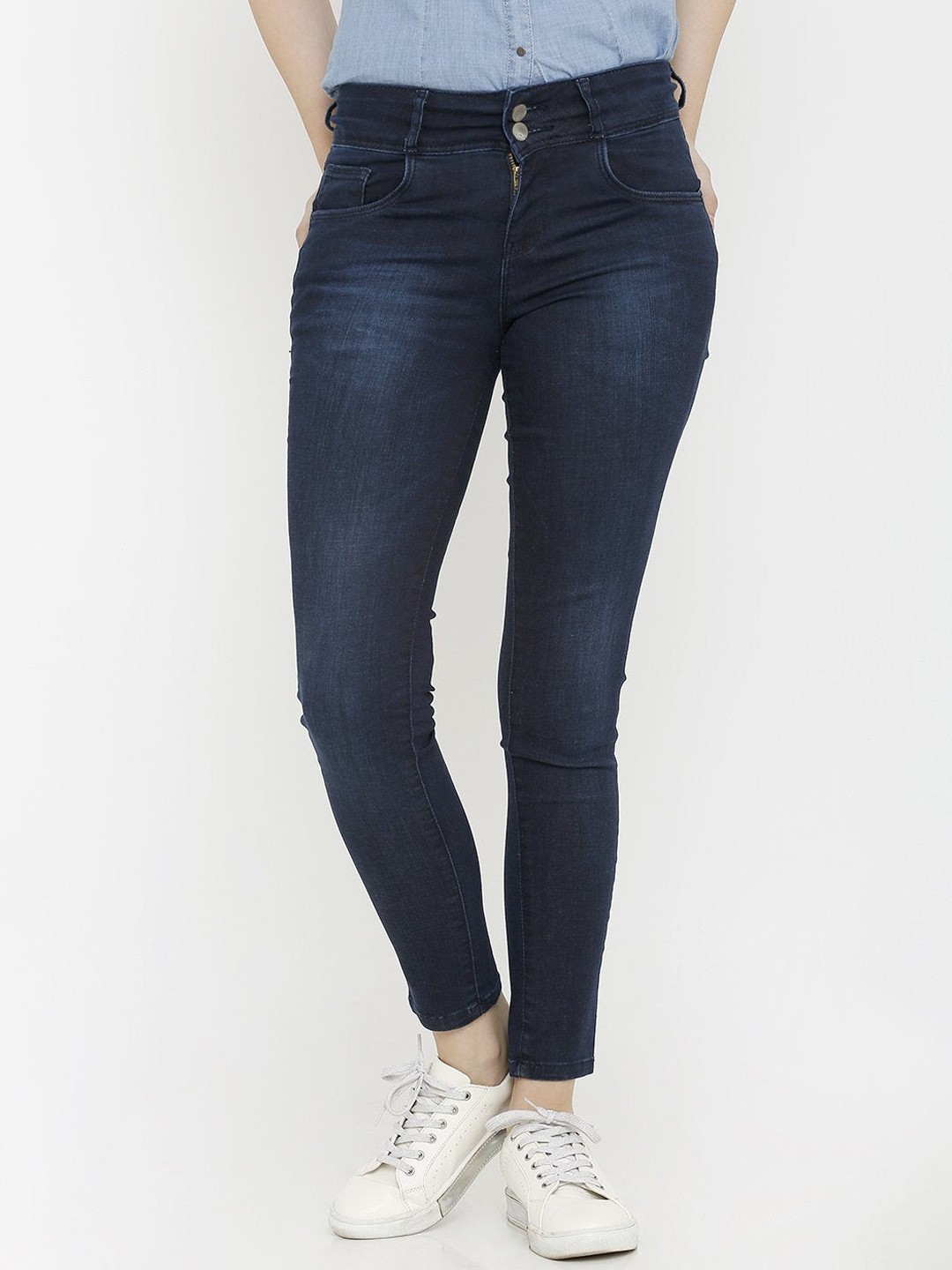 Kraus Women Skinny Fit High-Rise Light Fade Stretchable Casual Regular Cotton Jeans, Blue
Kraus Women Skinny Fit High-Rise Light Fade Stretchable Casual Regular Cotton Jeans, Blue