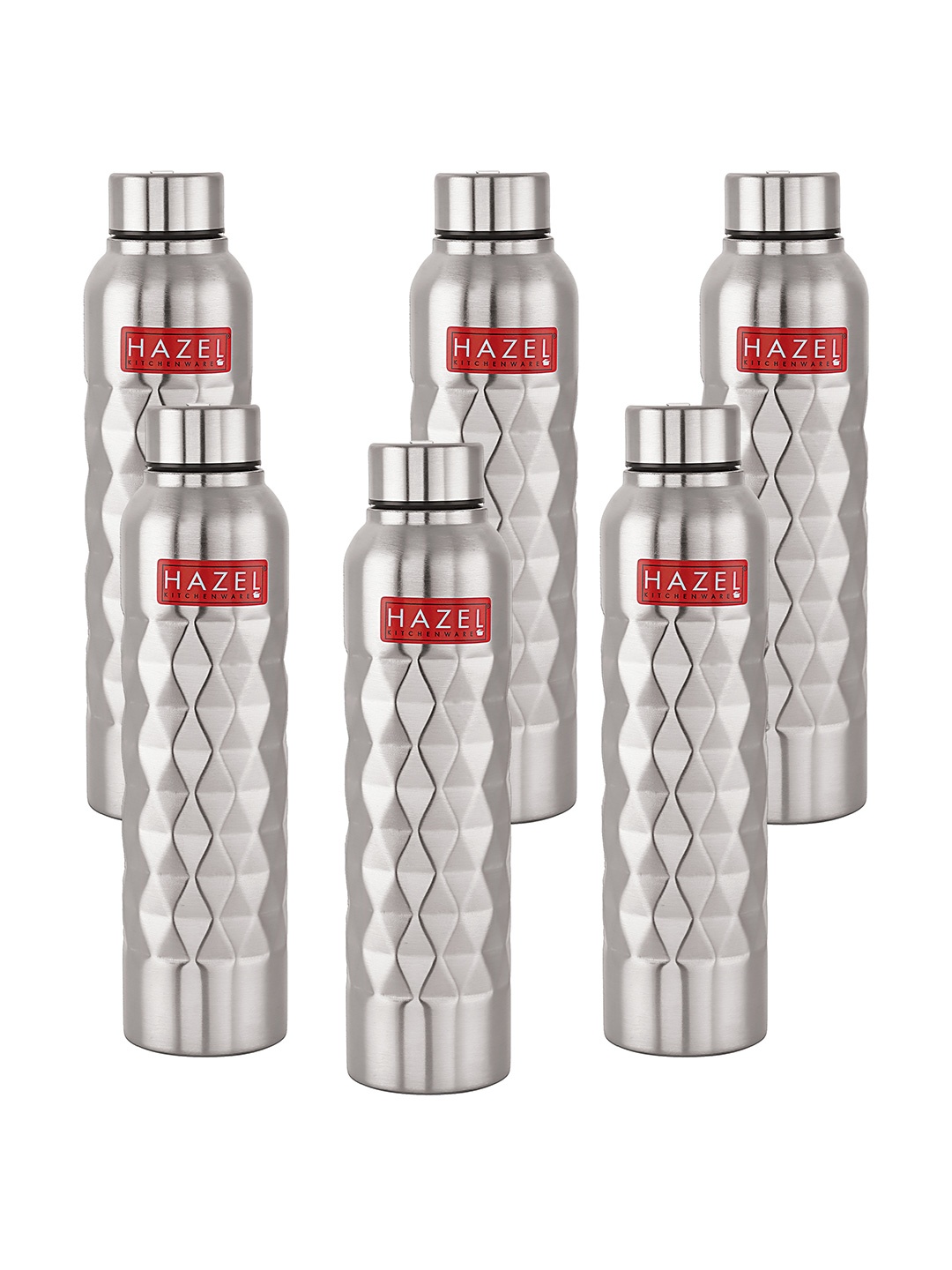 HAZEL Steel Loch S1Set Of 6 Single Wall Vacuum Stainless Steel Water Bottle 1 Litre, Silver
HAZEL Steel Loch S1Set Of 6 Single Wall Vacuum Stainless Steel Water Bottle 1 Litre, Silver