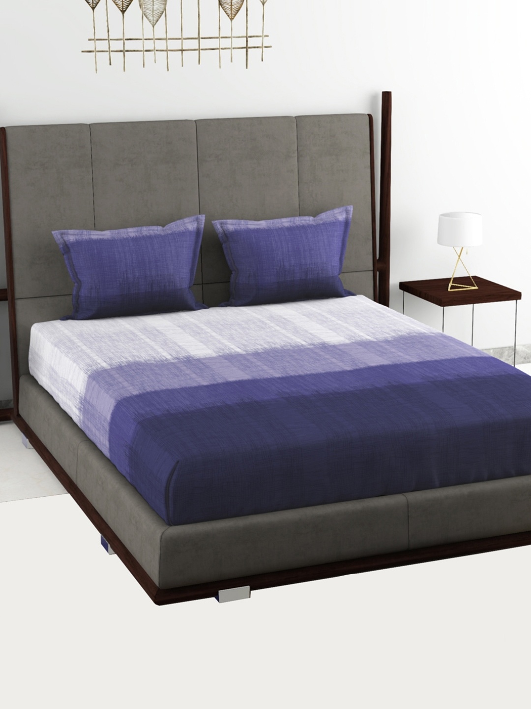 BIANCA Blue & Purple 100% Cotton 180 TC King Bedsheet with 2 Pillow Covers & 2 Pillows
BIANCA Blue & Purple 100% Cotton 180 TC King Bedsheet with 2 Pillow Covers & 2 Pillows