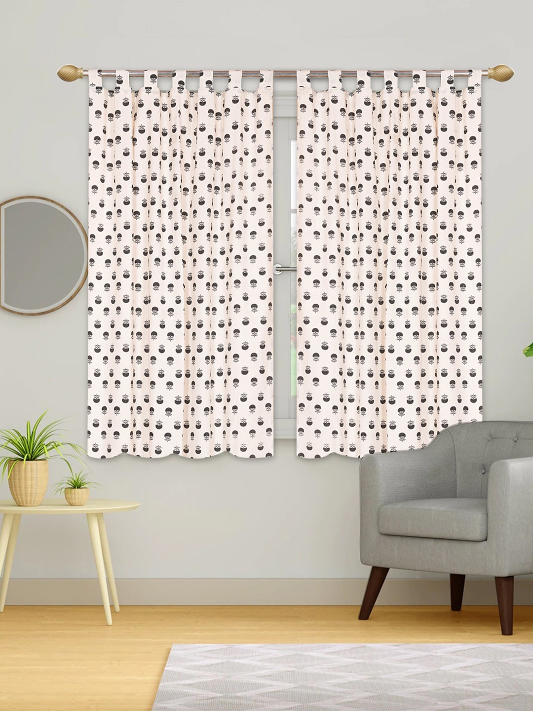 Urban Magic White & Grey Set of 4 Floral Cotton Room Darkening Window Curtain
Urban Magic White & Grey Set of 4 Floral Cotton Room Darkening Window Curtain