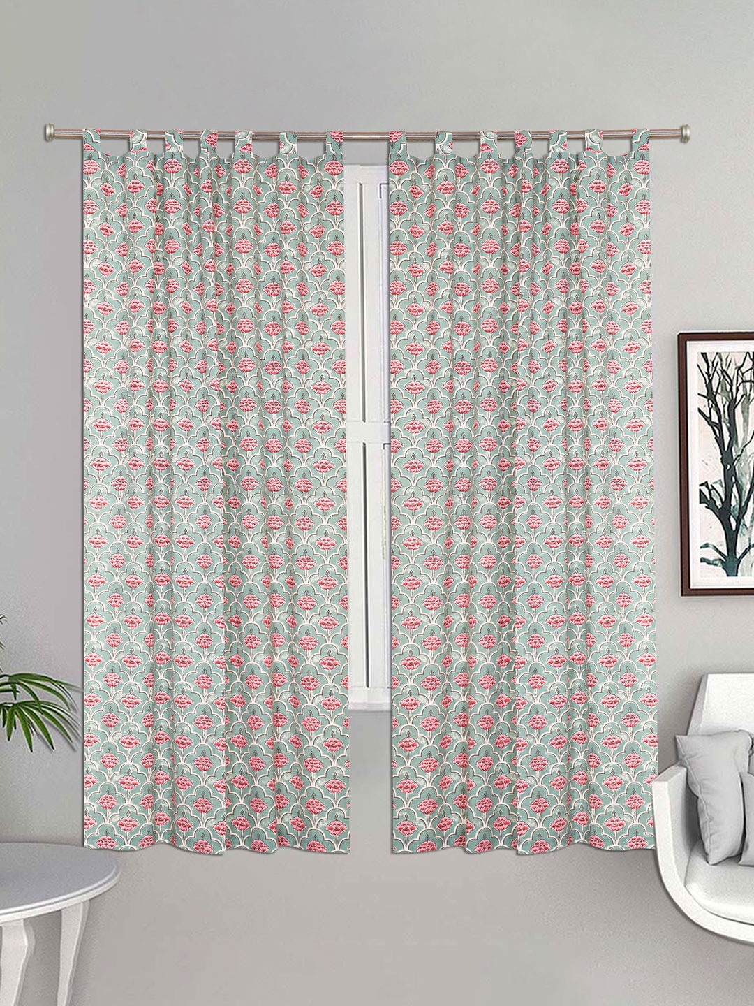 Urban Magic Grey & Pink Set of 4 Floral Printed Room Darkening Cotton Door Curtains
Urban Magic Grey & Pink Set of 4 Floral Printed Room Darkening Cotton Door Curtains