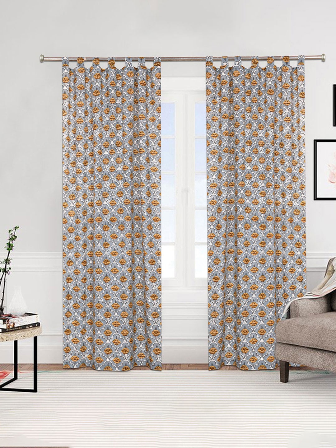 Urban Magic Grey & Pink Set of 4 Floral Printed Room Darkening Long Cotton Door Curtains
Urban Magic Grey & Pink Set of 4 Floral Printed Room Darkening Long Cotton Door Curtains
