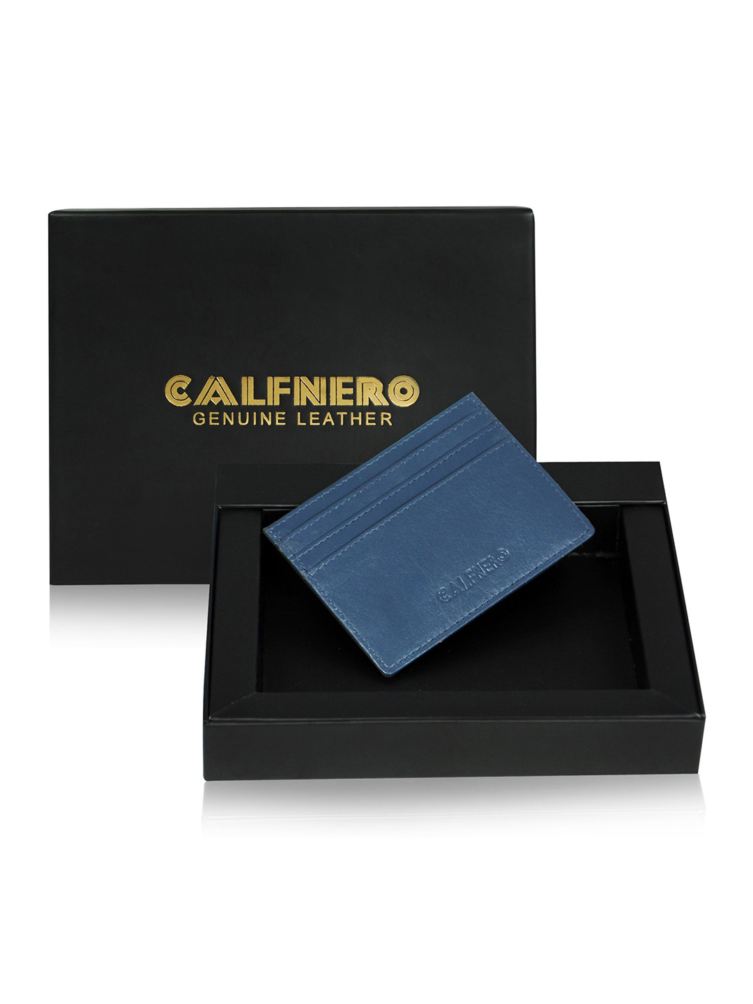 CALFNERO Leather Card Holder, Navy blue
CALFNERO Leather Card Holder, Navy blue