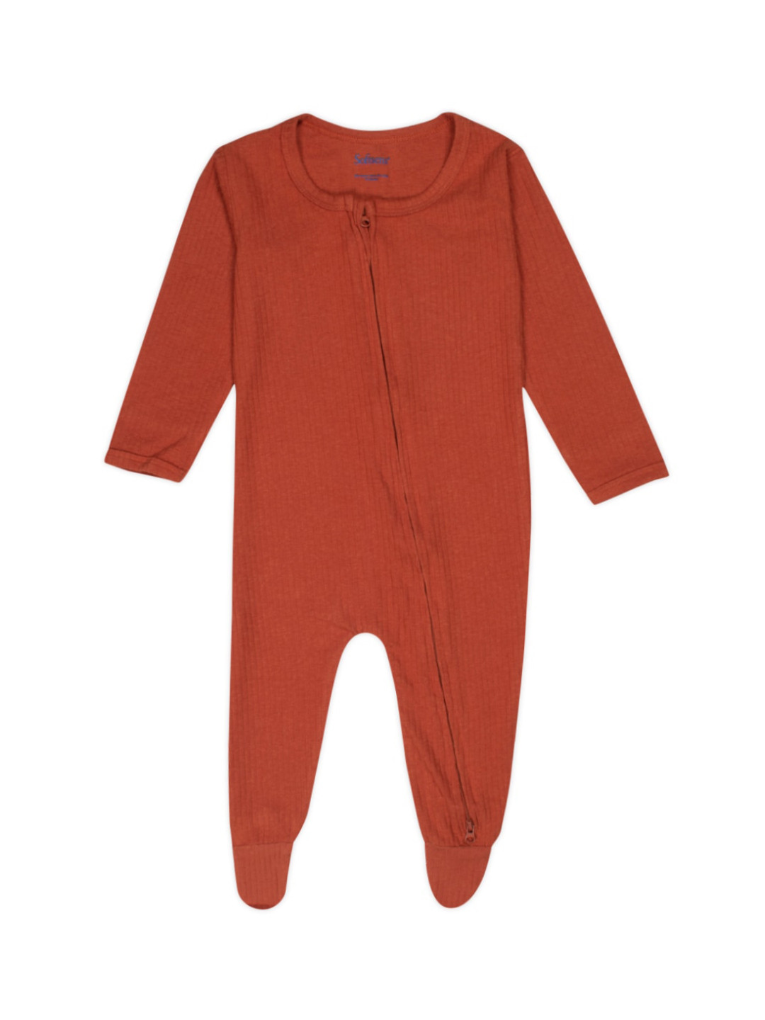 Softsens Infants Ribbed Zipper Romper, Rust
Softsens Infants Ribbed Zipper Romper, Rust