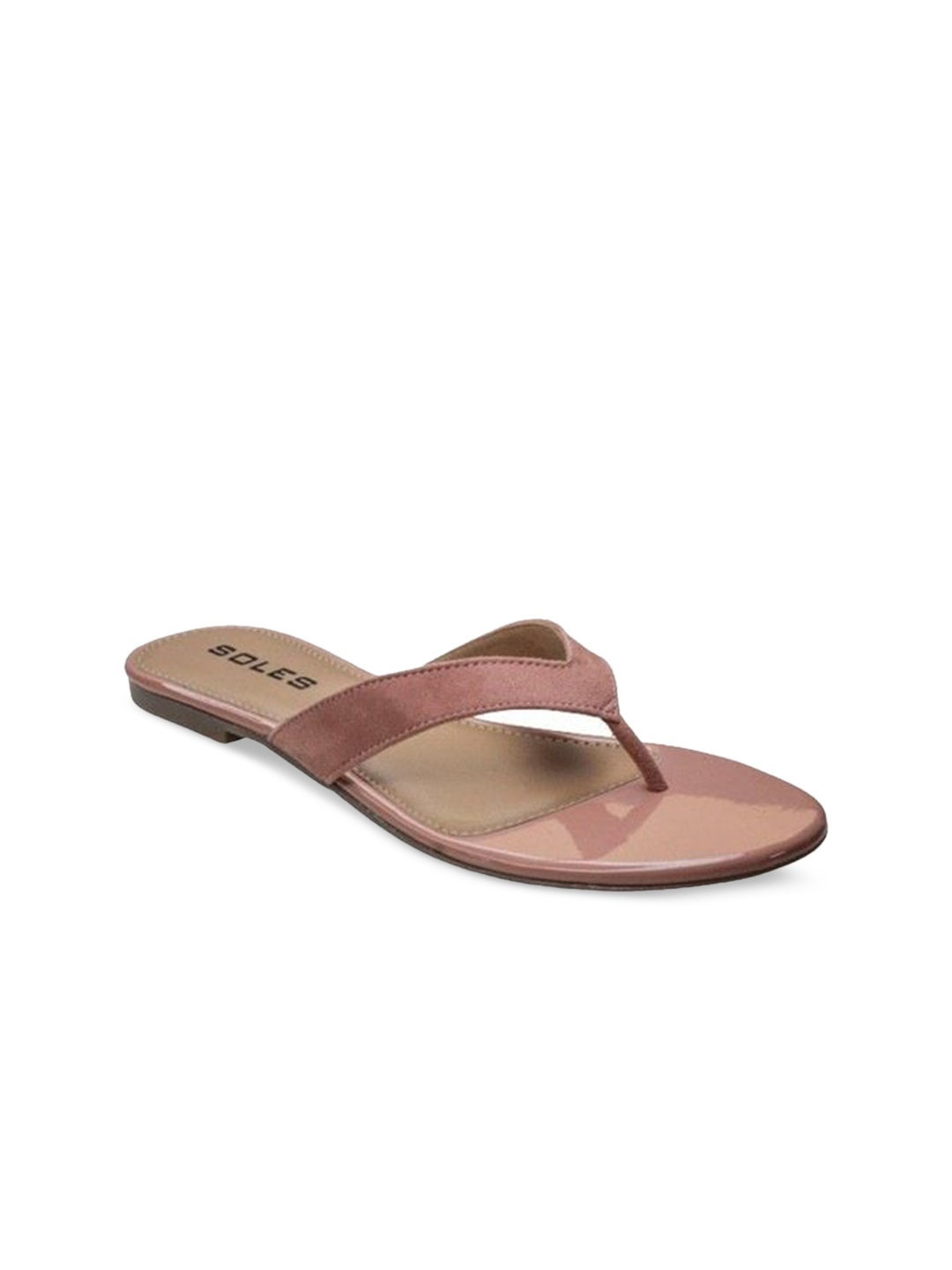 SOLES Women Open Toe Flats, Pink