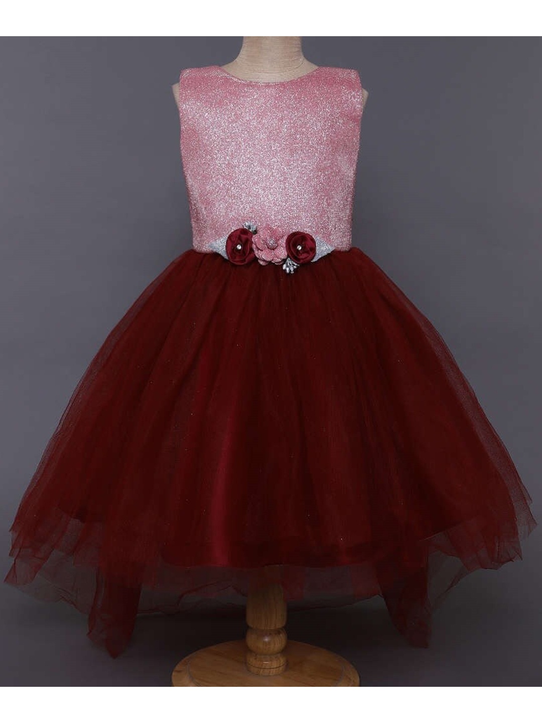 The Magic Wand Maroon & chocolate brown Dress