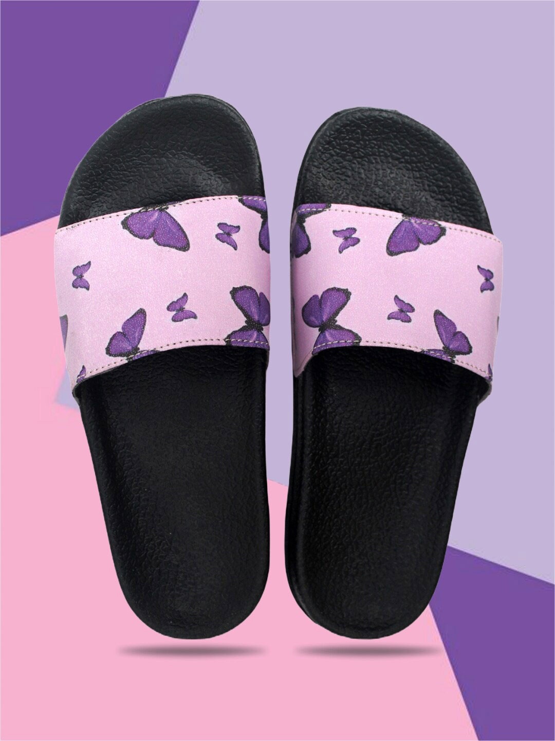 ADIVER Women Printed Sliders, Pink