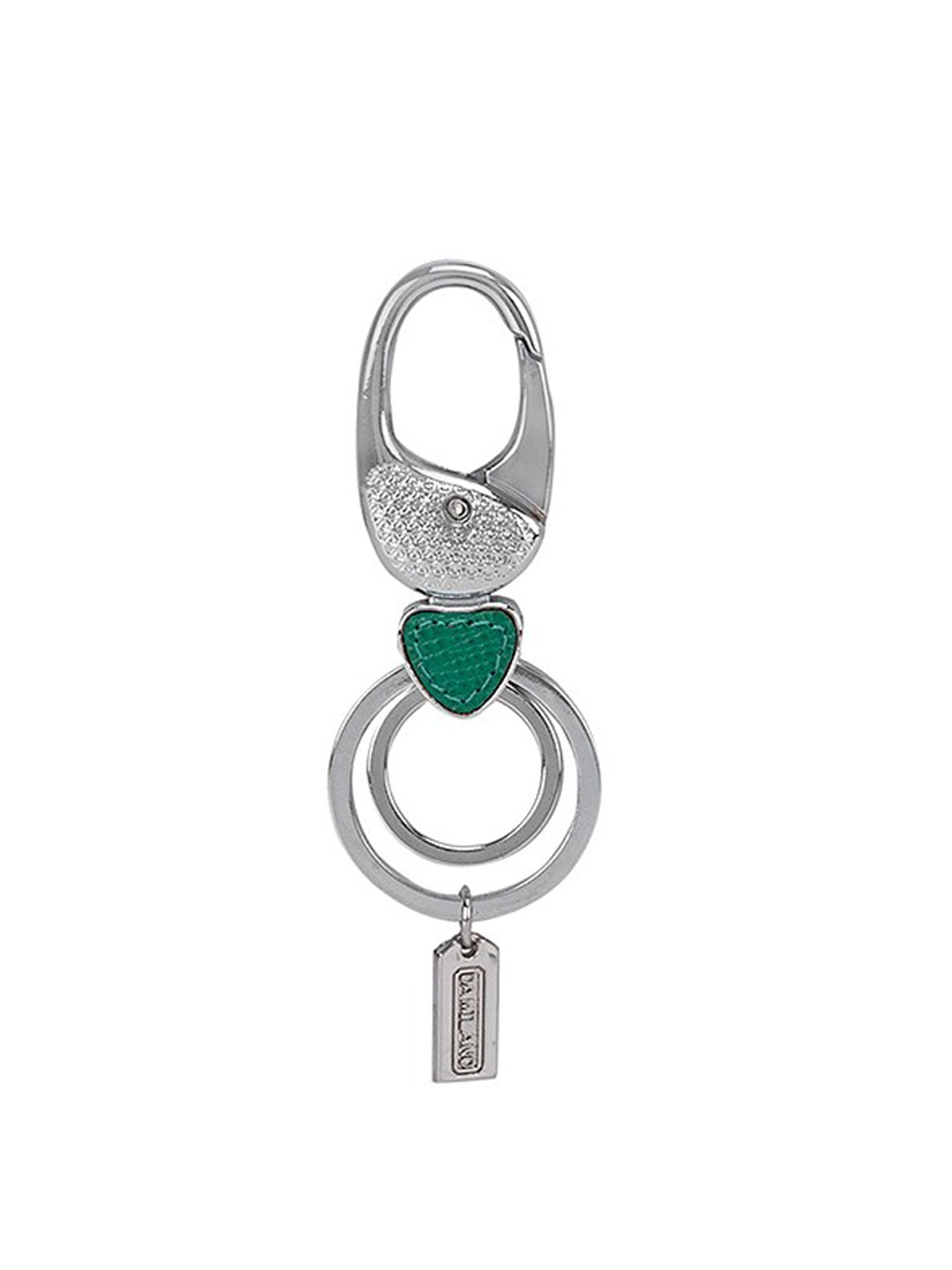 Da Milano Textured Key Chain, Green