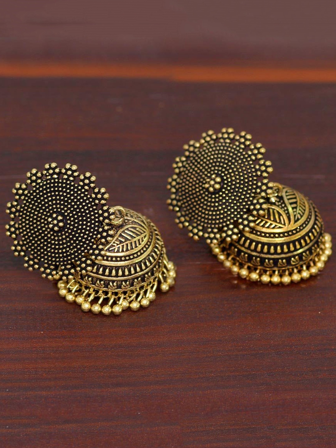 The Pari Gold-Plated Dome Shaped Jhumkas Earrings