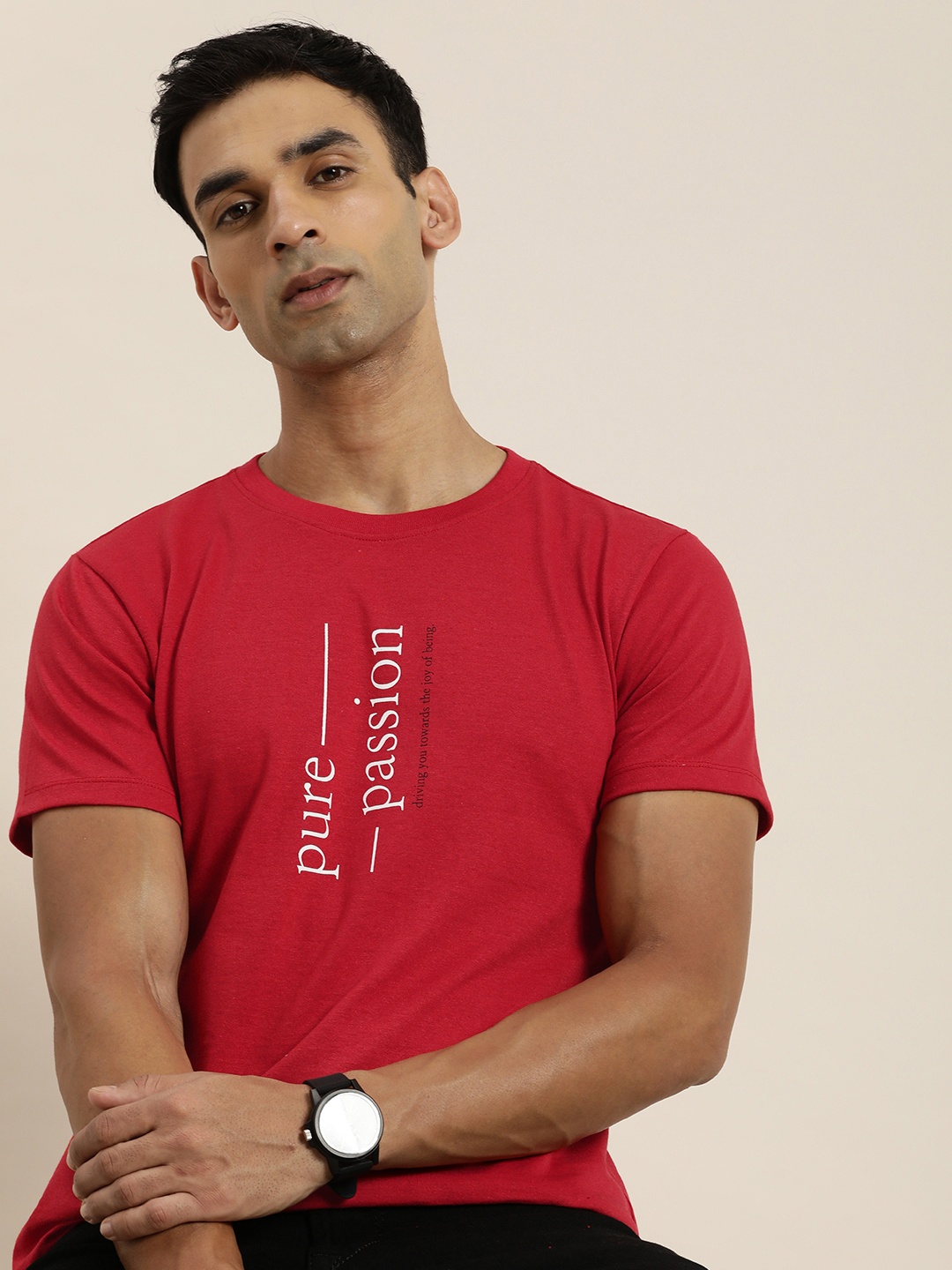 INVICTUS Men Printed T-shirt, Red