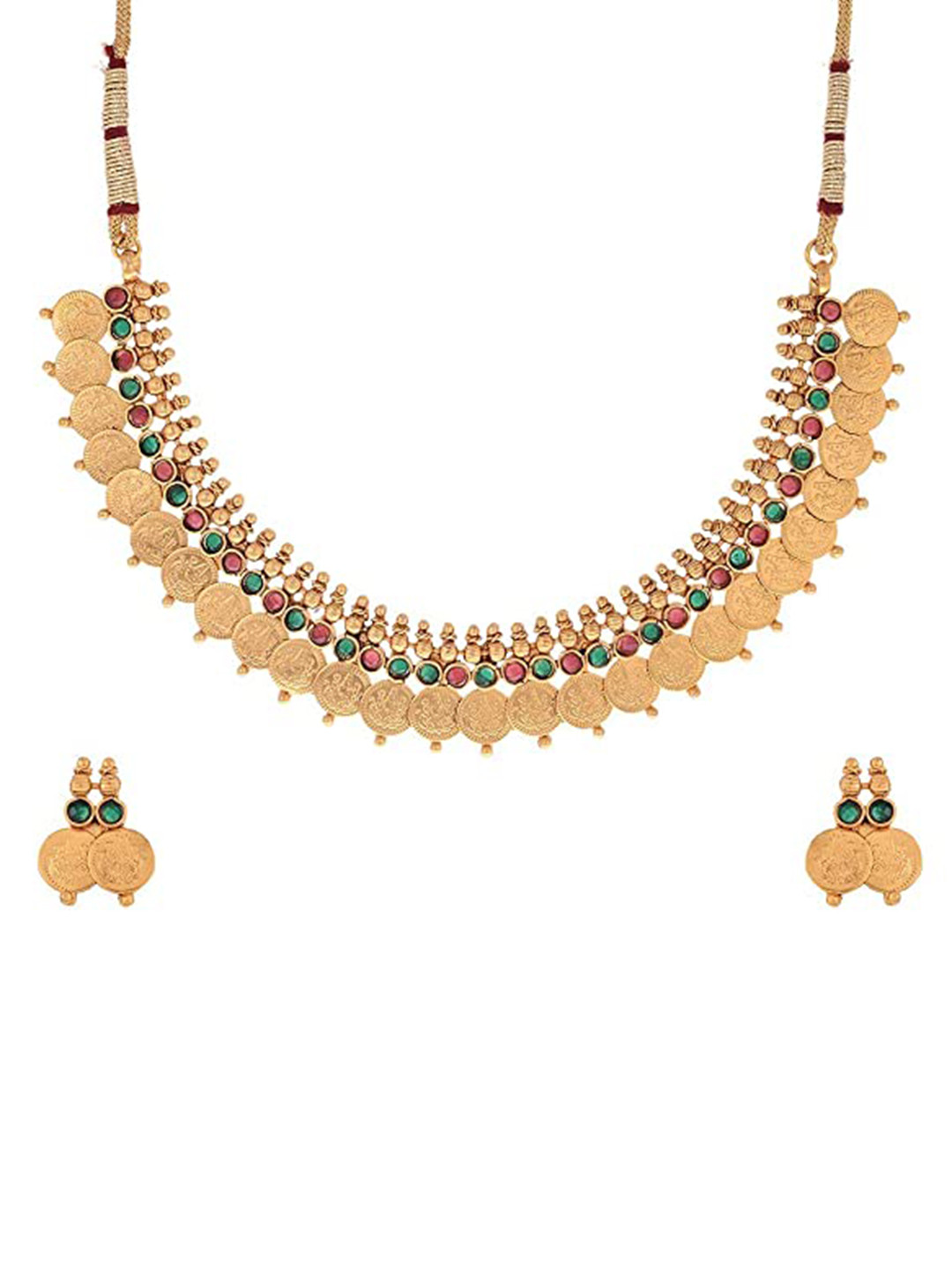 The Pari Gold-Plated Stone-Studded Jewellery Set 
The Pari Gold-Plated Stone-Studded Jewellery Set
