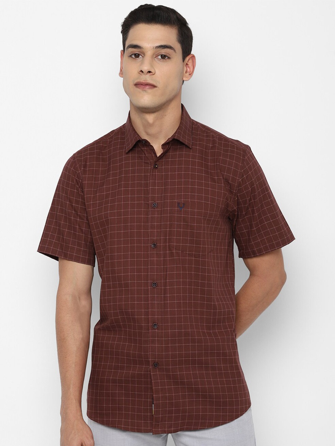 Allen Solly Men Slim Fit Grid Tattersall Checks Checked Cotton Casual Shirt, Maroon
Allen Solly Men Slim Fit Grid Tattersall Checks Checked Cotton Casual Shirt, Maroon