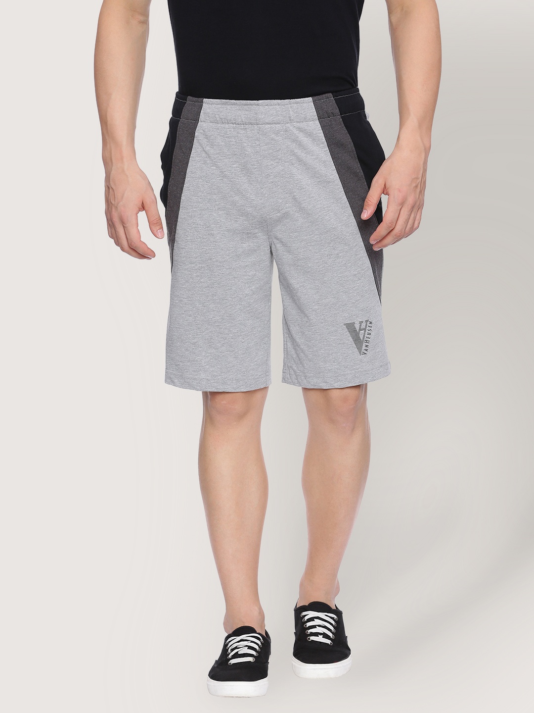 Van Heusen Athleisure Men Solid Smart Tech Easy Stain Release Knit Shorts, Grey melange
Van Heusen Athleisure Men Solid Smart Tech Easy Stain Release Knit Shorts, Grey melange