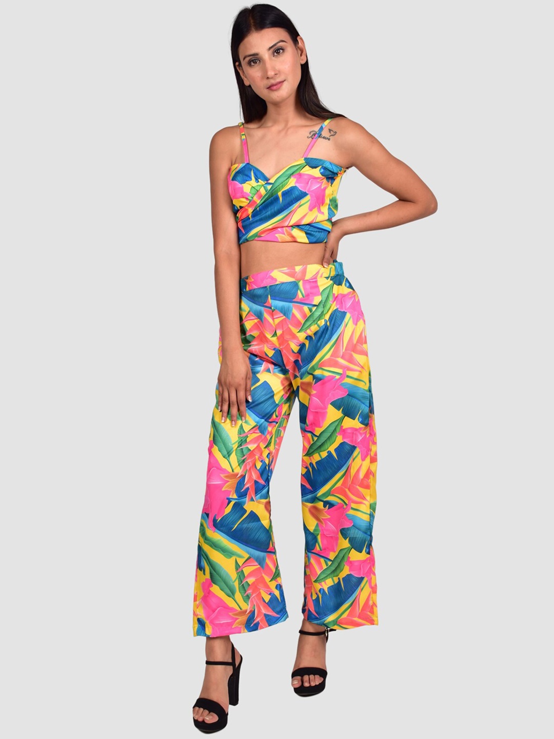 Rajoria Instyle Women Digital Printed Swimwear Set, Pink