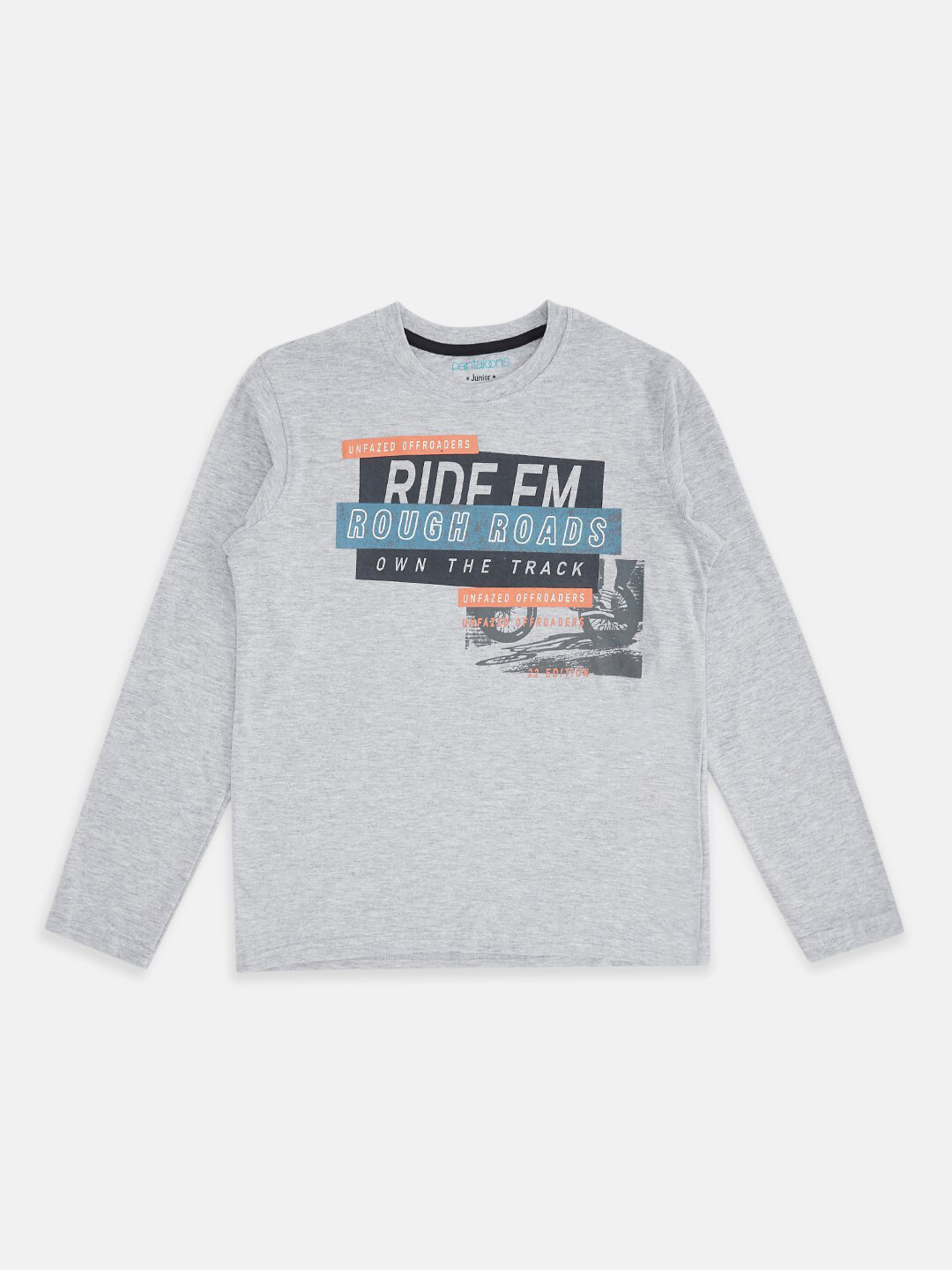 Pantaloons Junior Boys Grey Melange Cotton Typography Printed T-shirt
Pantaloons Junior Boys Grey Melange Cotton Typography Printed T-shirt