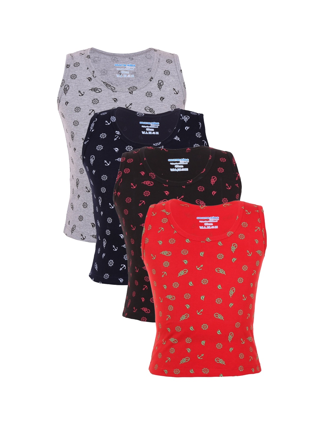 SMARTERKIDS Infants Pack of 4 Assorted Printed Pure Cotton Round Neck Innerwear Basic Vest
SMARTERKIDS Infants Pack of 4 Assorted Printed Pure Cotton Round Neck Innerwear Basic Vest