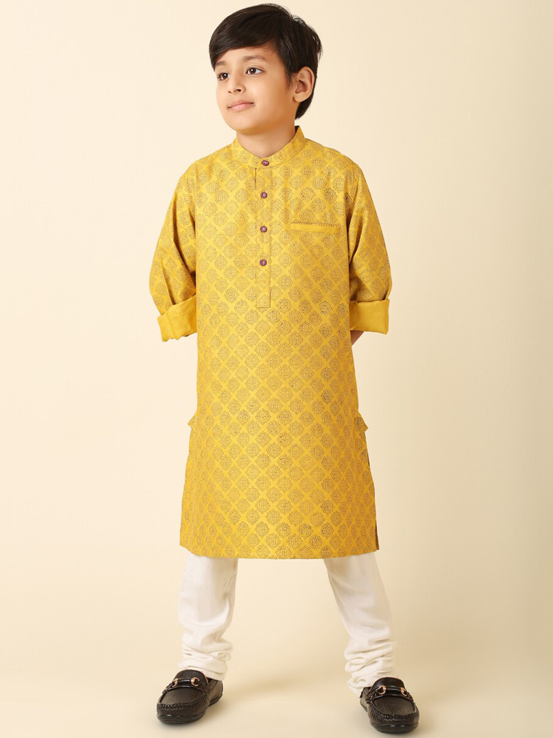 Fabindia Boys Ethnic Motifs Printed Kurta, Yellow
Fabindia Boys Ethnic Motifs Printed Kurta, Yellow