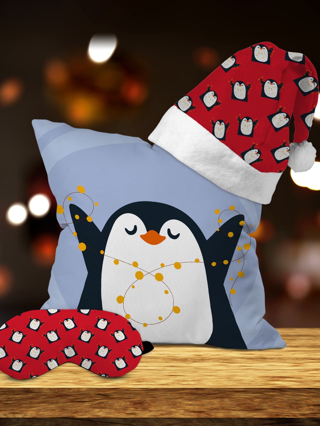 Crazy Corner Red & Blue Set Of 3 Cushion With Santa Hat & Eye Mask Christmas Gift Set
Crazy Corner Red & Blue Set Of 3 Cushion With Santa Hat & Eye Mask Christmas Gift Set