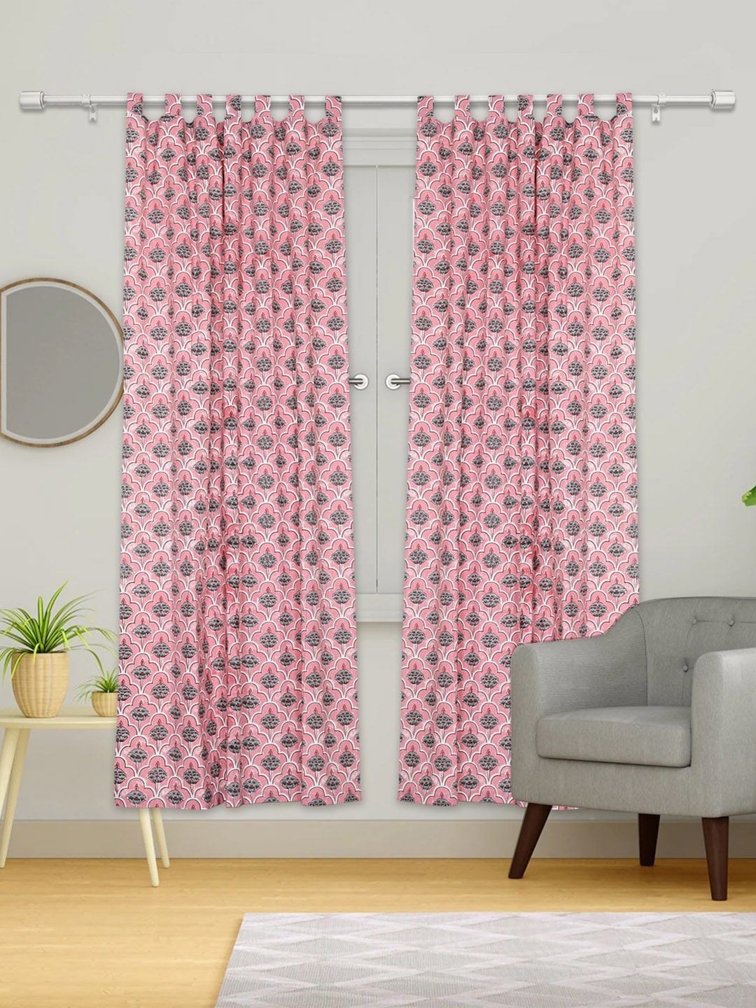 Urban Magic Peach-Coloured & White Set of 4 Floral Cotton Room Darkening Door Curtain
Urban Magic Peach-Coloured & White Set of 4 Floral Cotton Room Darkening Door Curtain