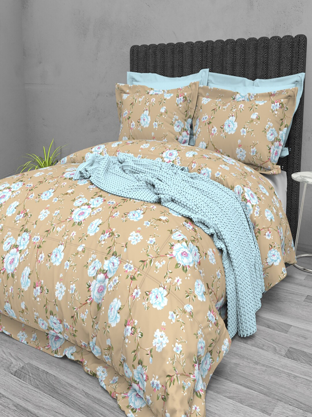 THE WHITE MOSS Brown & Blue Floral 220 TC Cotton King Bedsheet with 2 Pillow Covers
THE WHITE MOSS Brown & Blue Floral 220 TC Cotton King Bedsheet with 2 Pillow Covers