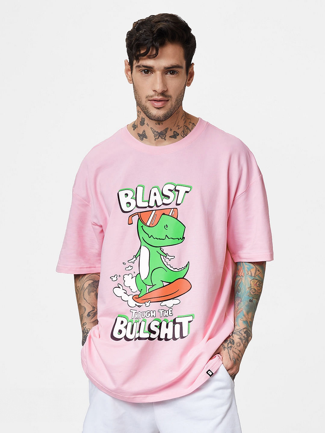 The Souled Store Men Printed Drop-Shoulder Sleeves Pure Cotton Oversized T-Shirt, Pink
The Souled Store Men Printed Drop-Shoulder Sleeves Pure Cotton Oversized T-Shirt, Pink