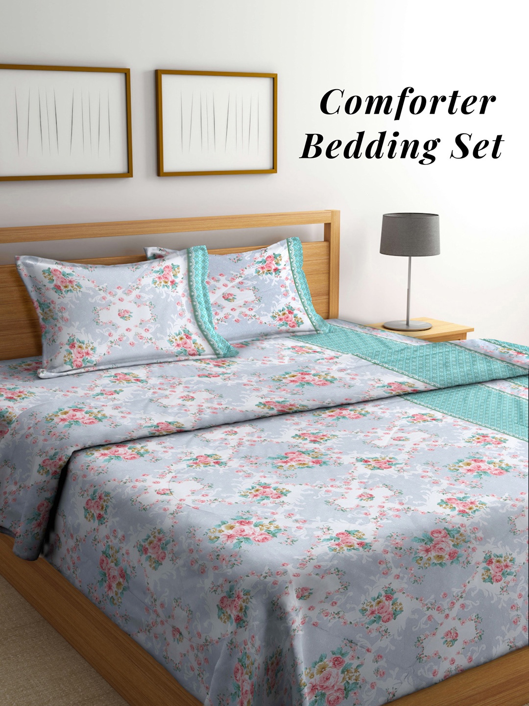 Arrabi Blue & White Floral Mild Winter 550 GSM Double Bed Comforter with 2 Pillow Covers
Arrabi Blue & White Floral Mild Winter 550 GSM Double Bed Comforter with 2 Pillow Covers